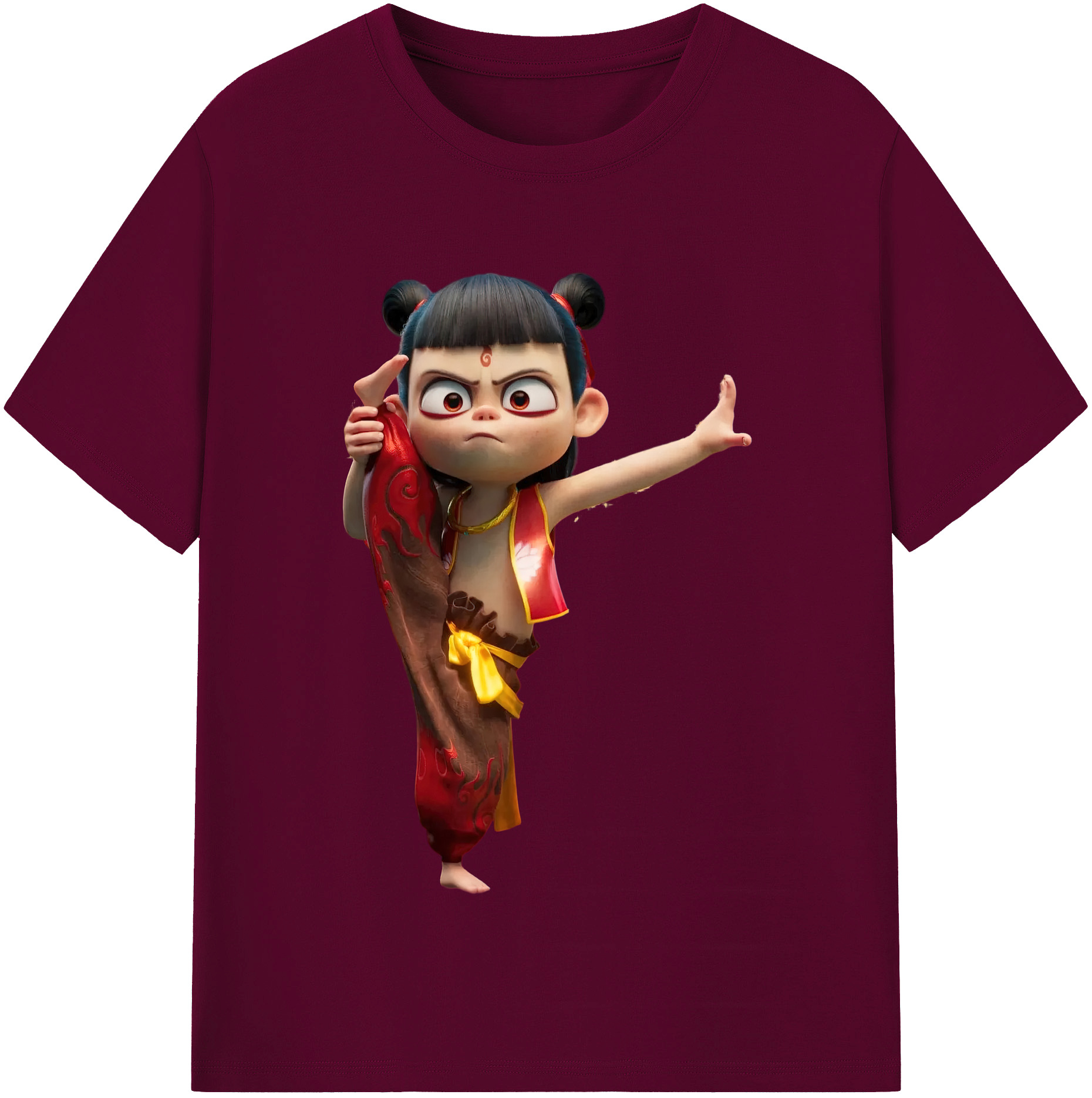 （画像用） Ne Zha 2 ナタ 魔童の大暴れ レディースカジュアルプリントTシャツ（綿100％）